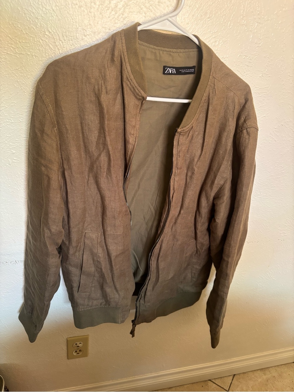 ZARA Men’s Olive Brown Bomber Jacket